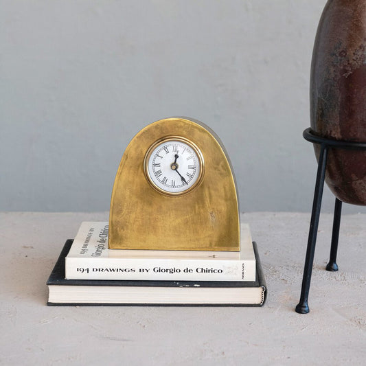 ANTIQUE GOLD FINISH MANTLE CLOCK