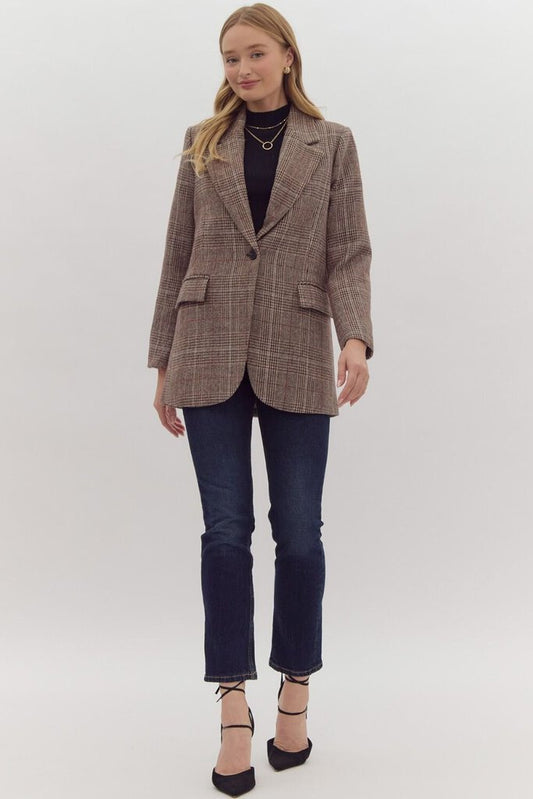 CAMILLA PLAID BLAZER