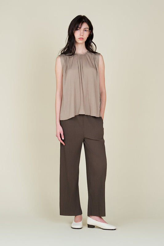 ASTRID UMBER PLEATED PANTS