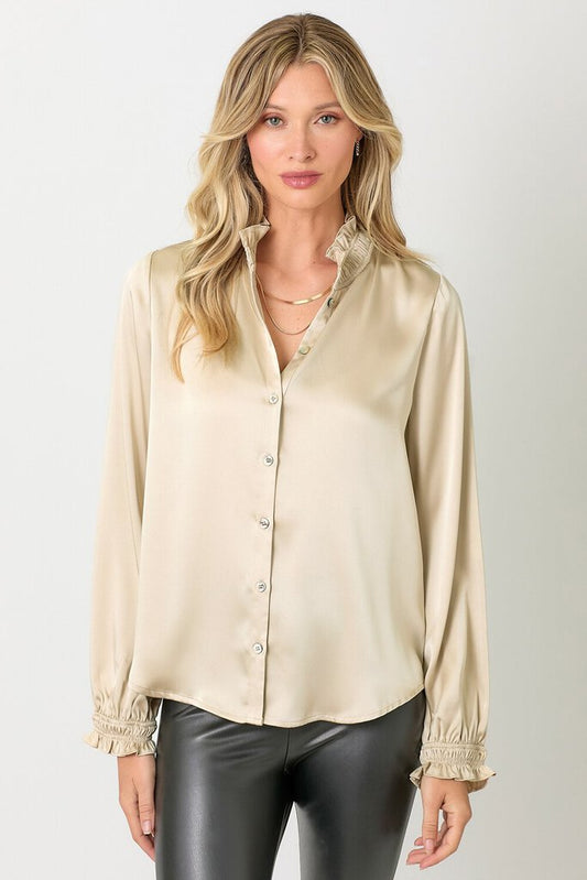 WILLA CHAMPAGNE SATIN BLOUSE