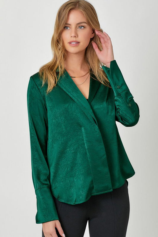 SAIGE EMERALD GREEN BLOUSE