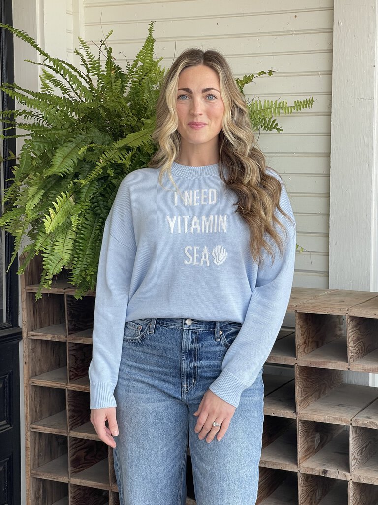 EDITH VITAMIN SEA BLUE SWEATER