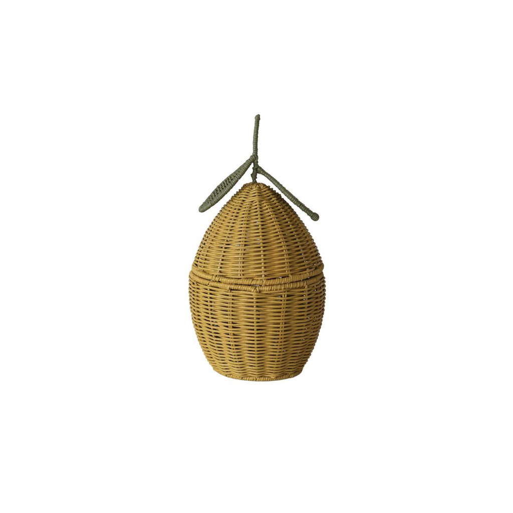 HAND WOVEN RATTAN LEMON BASKET